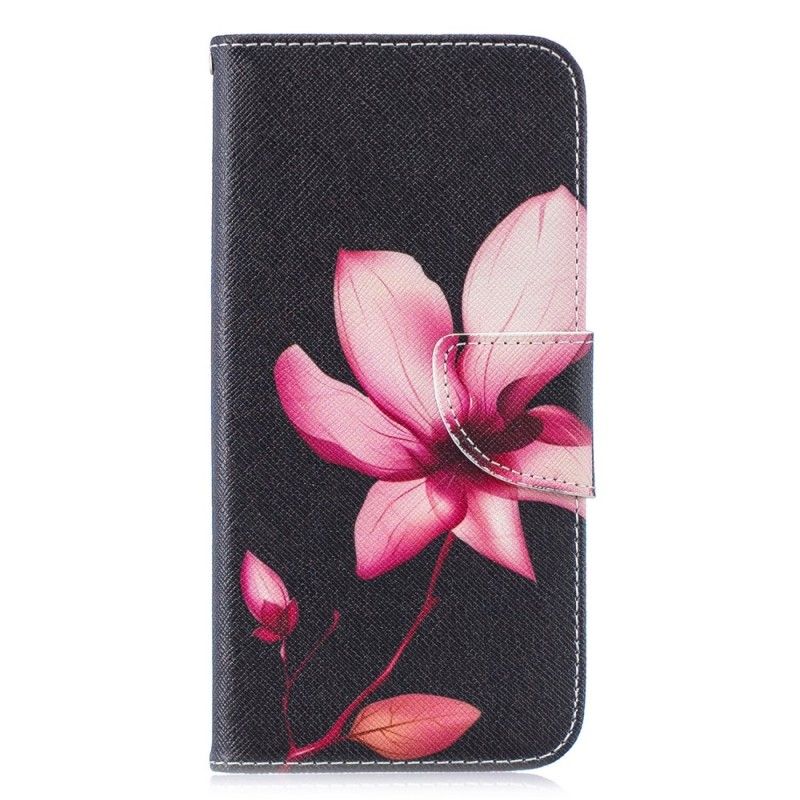 Flip Cover Læder Huawei P30 Lite Lyserød Blomst