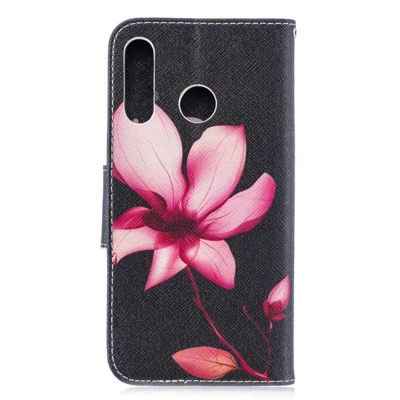 Flip Cover Læder Huawei P30 Lite Lyserød Blomst