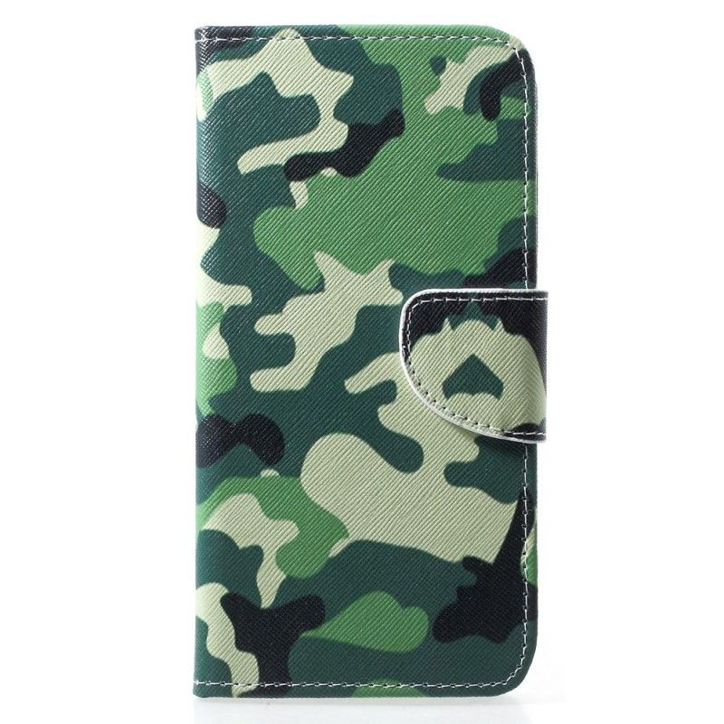 Flip Cover Læder Huawei P30 Lite Militær Camouflage