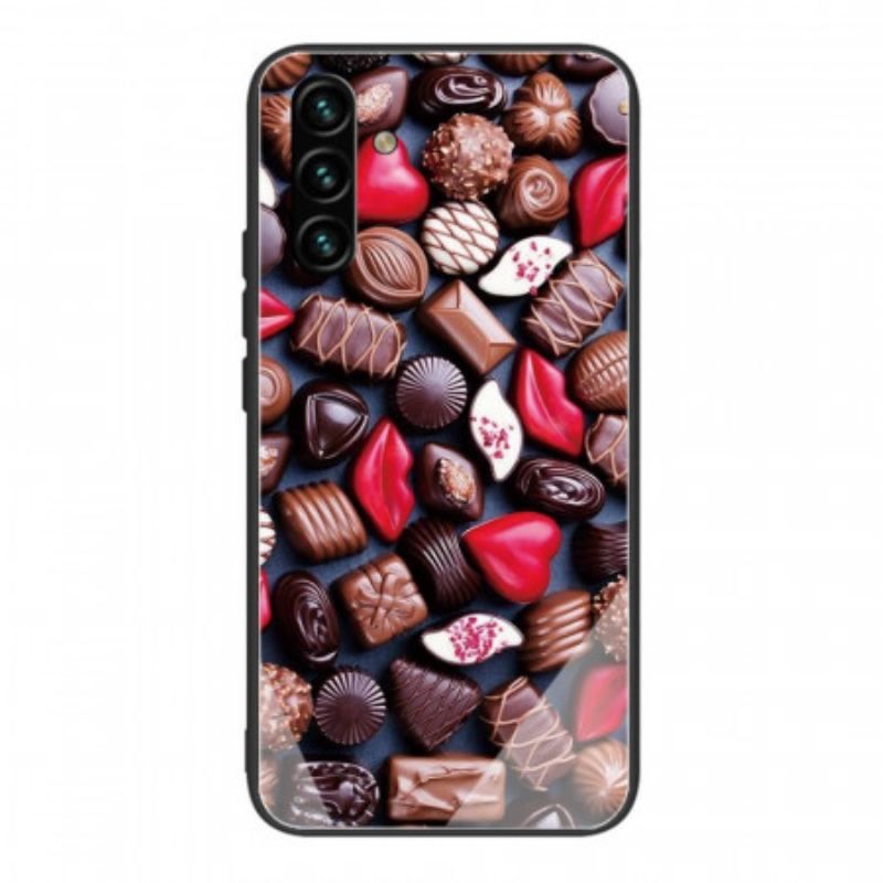 Cover Samsung Galaxy A13 5G / A04s Chokolade Hærdet Glas