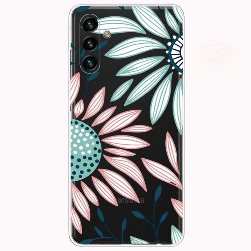 Cover Samsung Galaxy A13 5G / A04s Gennemsigtig En Blomst