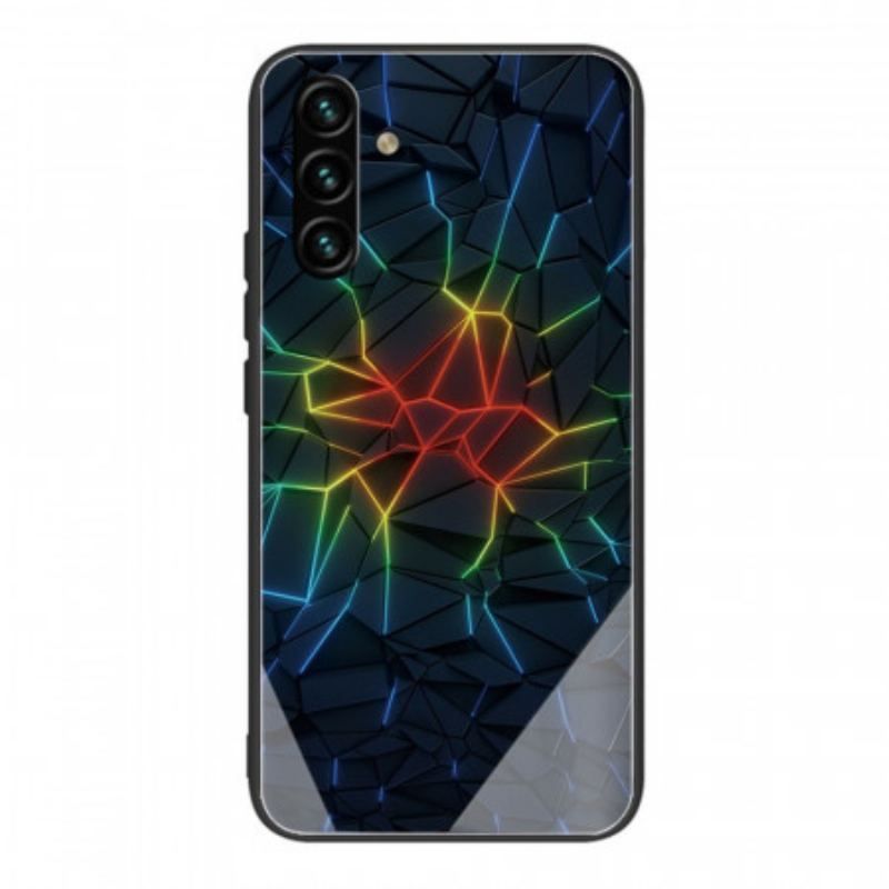 Cover Samsung Galaxy A13 5G / A04s Geometri Hærdet Glas