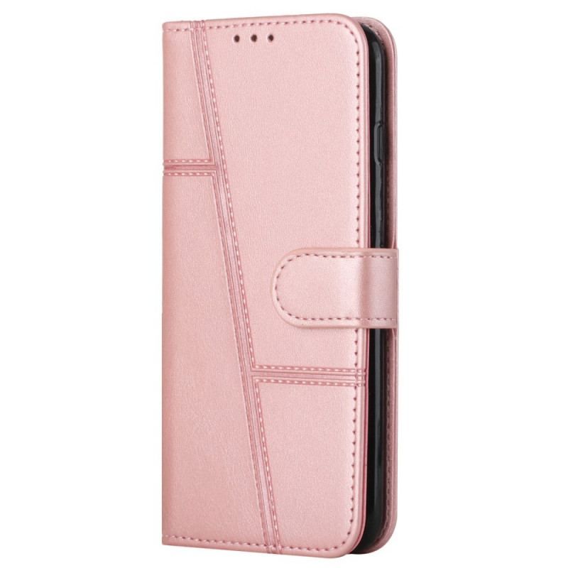 Flip Cover Samsung Galaxy A13 5G / A04s Med Snor Strappy Geo Lædereffekt