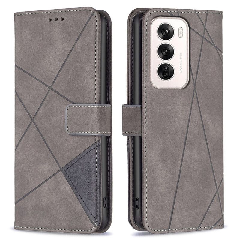 Flip Cover Oppo Reno 12 5g Geometri Binfen Farve