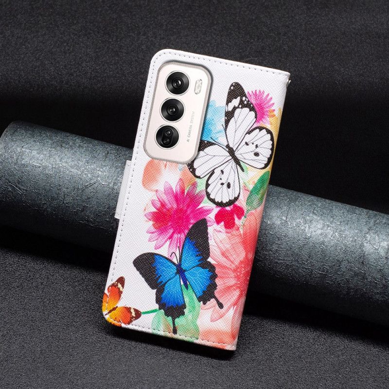 Flip Cover Oppo Reno 12 5g To Sommerfugle