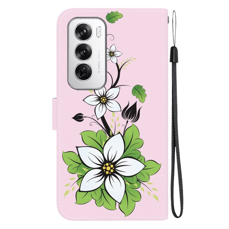 Flip Cover Til Oppo Reno 12 5g Lilje I Rem