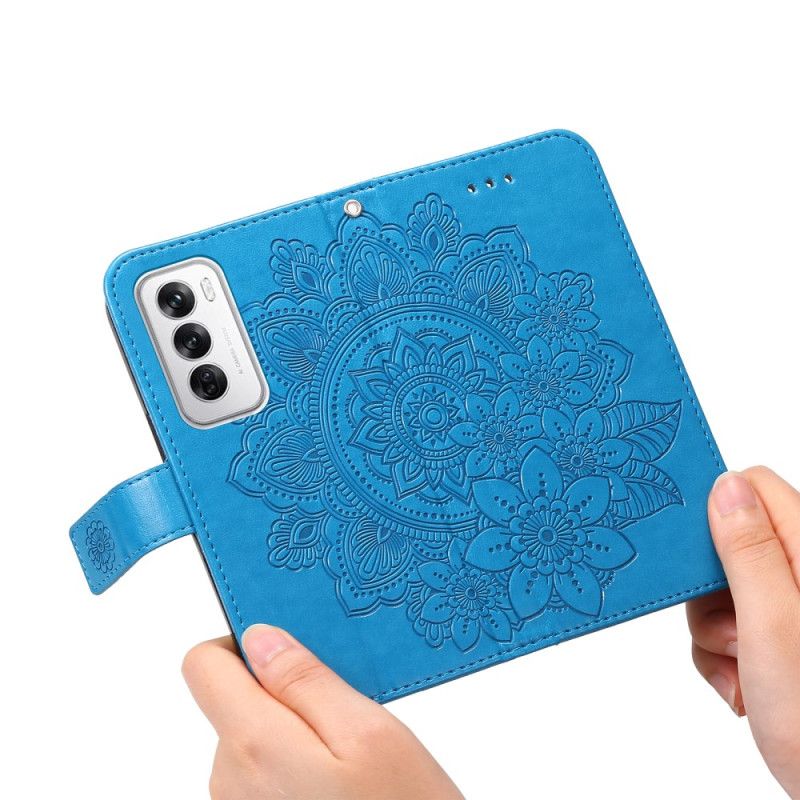 Flip Cover Til Oppo Reno 12 5g Mandala Print Med Rem