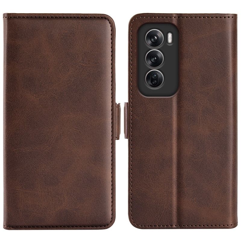 Læder Cover Oppo Reno 12 5g Dobbeltlås Folio Style