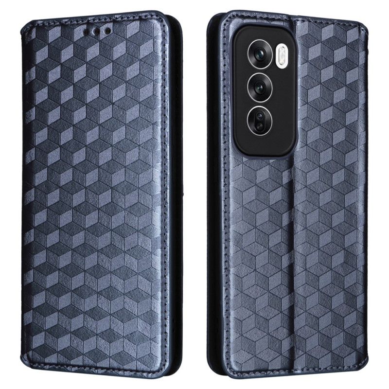 Læder Cover Oppo Reno 12 5g Telefon Etui 3d Diamanter