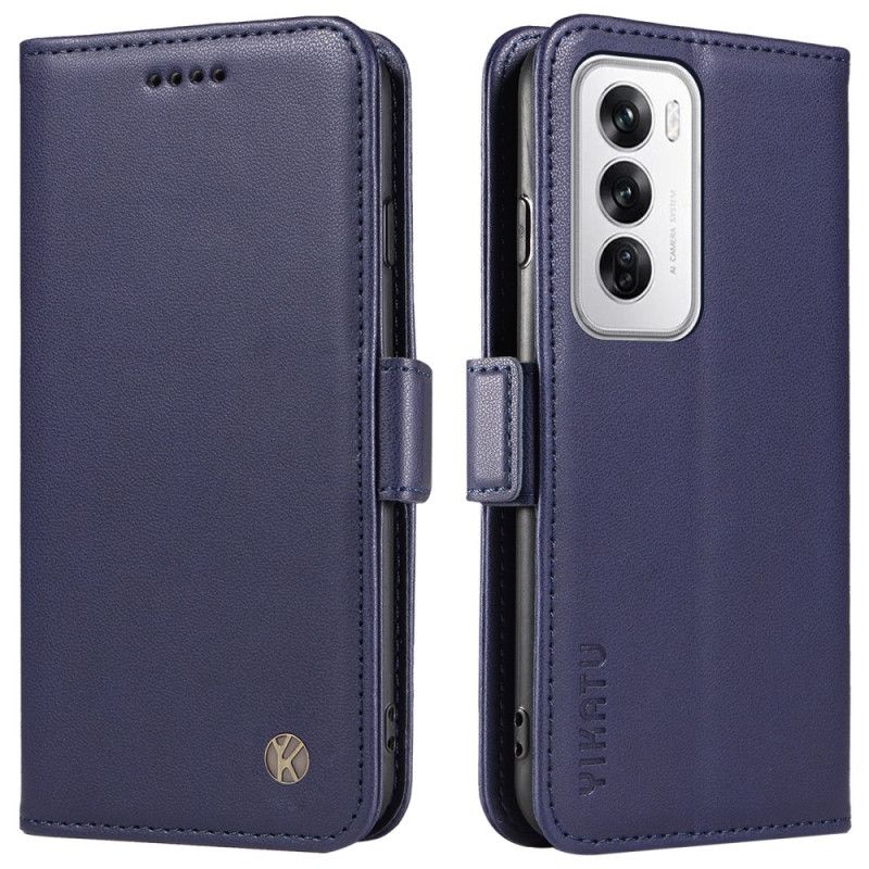 Læder Cover Oppo Reno 12 5g Telefon Etui Klassisk Yikatu