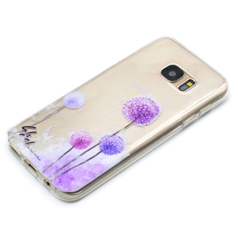 Cover for Samsung Galaxy S7 Gennemsigtige Farvede Mælkebøtter