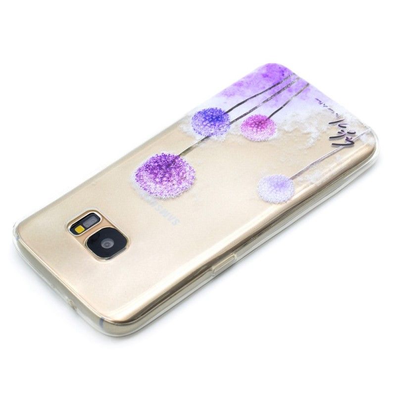 Cover for Samsung Galaxy S7 Gennemsigtige Farvede Mælkebøtter