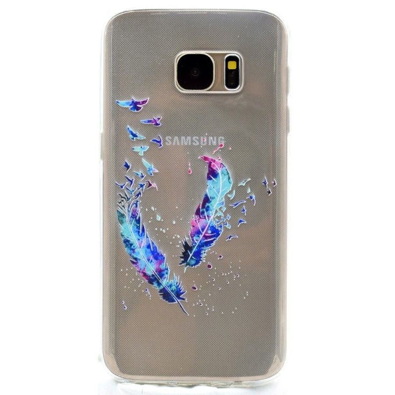 Cover for Samsung Galaxy S7 Gennemsigtige Fjer