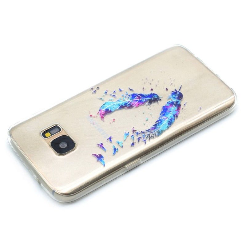 Cover for Samsung Galaxy S7 Gennemsigtige Fjer