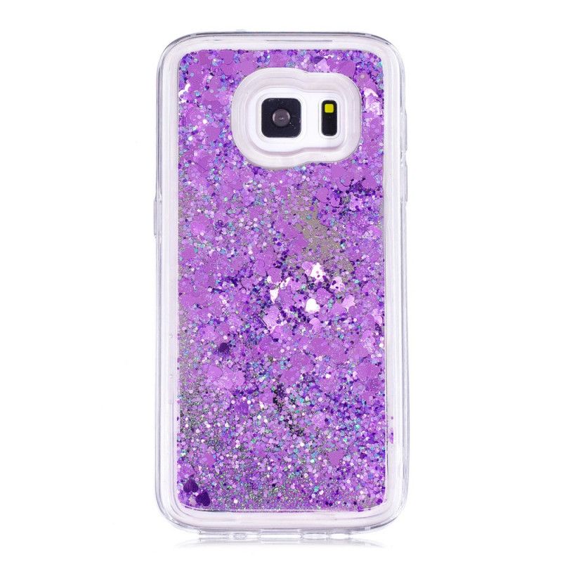 Cover for Samsung Galaxy S7 Lyserød Glitterpulver