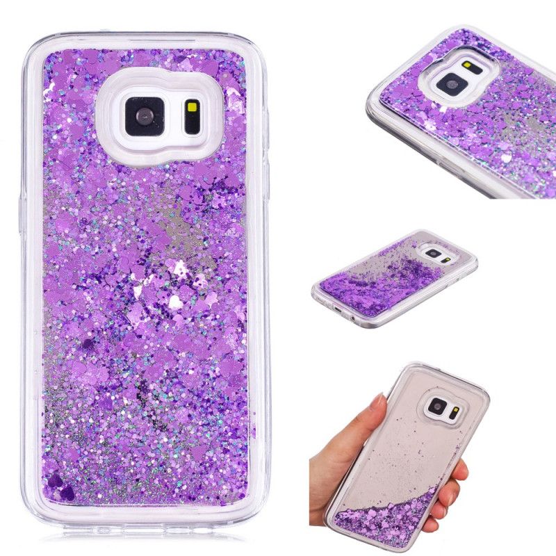 Cover for Samsung Galaxy S7 Lyserød Glitterpulver