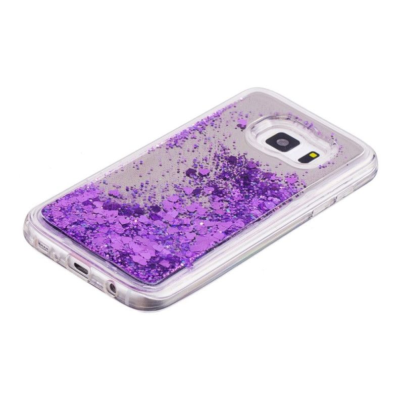 Cover for Samsung Galaxy S7 Lyserød Glitterpulver