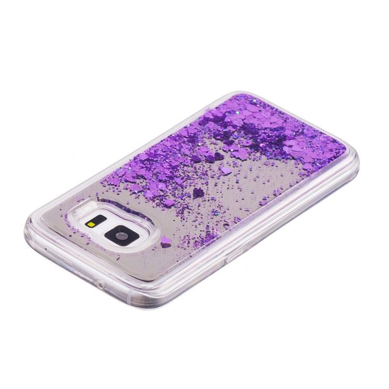 Cover for Samsung Galaxy S7 Lyserød Glitterpulver