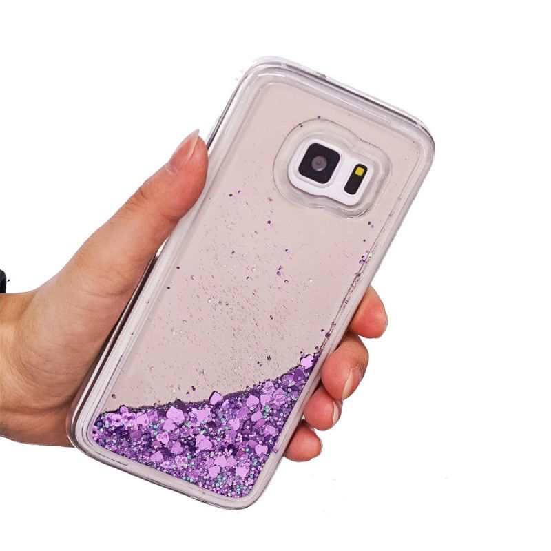 Cover for Samsung Galaxy S7 Lyserød Glitterpulver