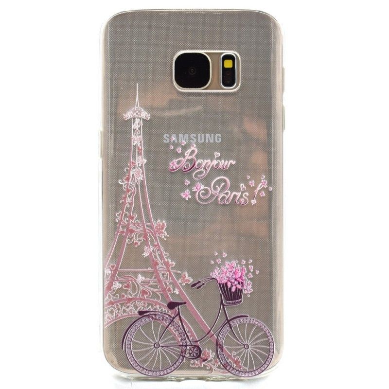 Cover Samsung Galaxy S7 Gennemsigtig Hej Paris