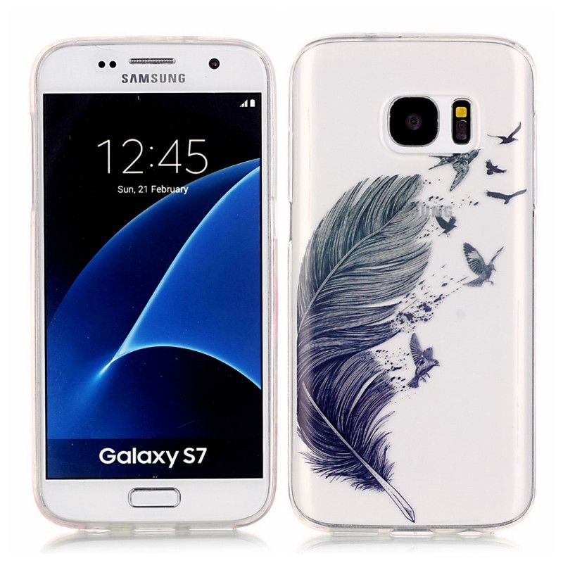 Cover Samsung Galaxy S7 Lys Fjer