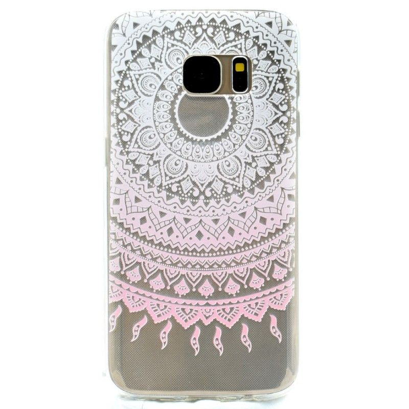 Cover Samsung Galaxy S7 Pink Gennemsigtig Farverig Mandala