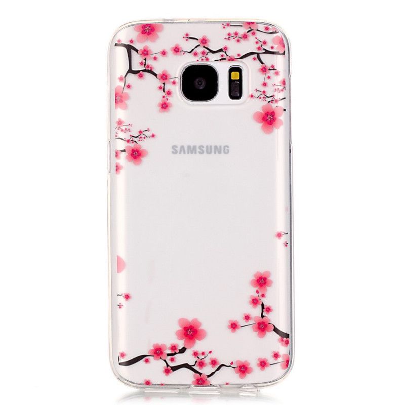 Cover Samsung Galaxy S7 Rød Blomstrende Grene