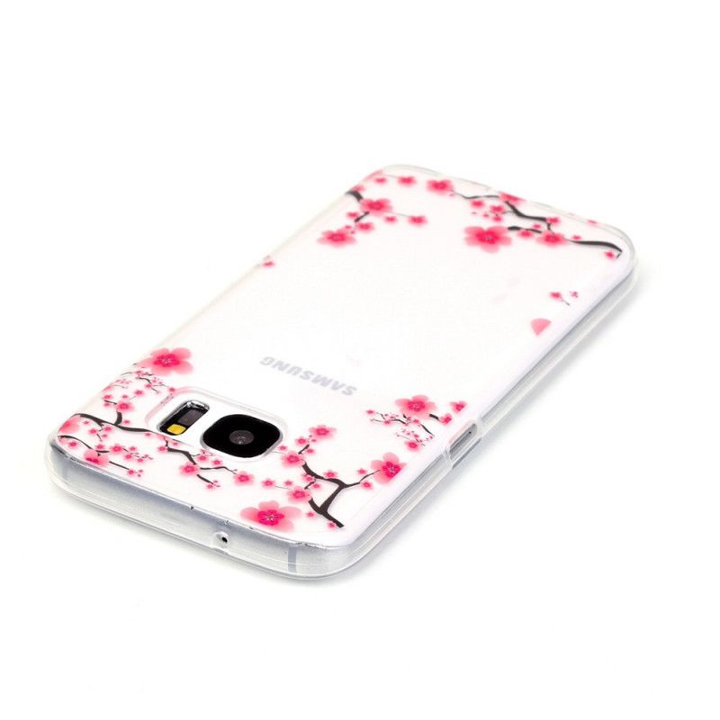 Cover Samsung Galaxy S7 Rød Blomstrende Grene