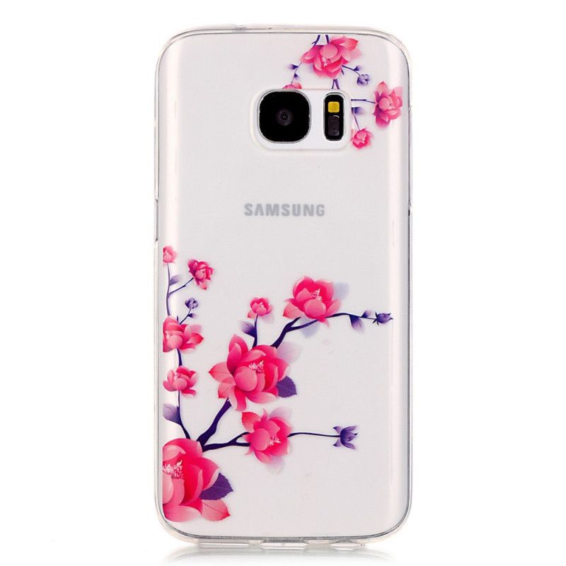 Cover Samsung Galaxy S7 Rød Blomstrende Grene