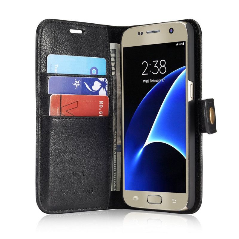 Flip Cover Samsung Galaxy S7 Sort Dg. Aftagelig