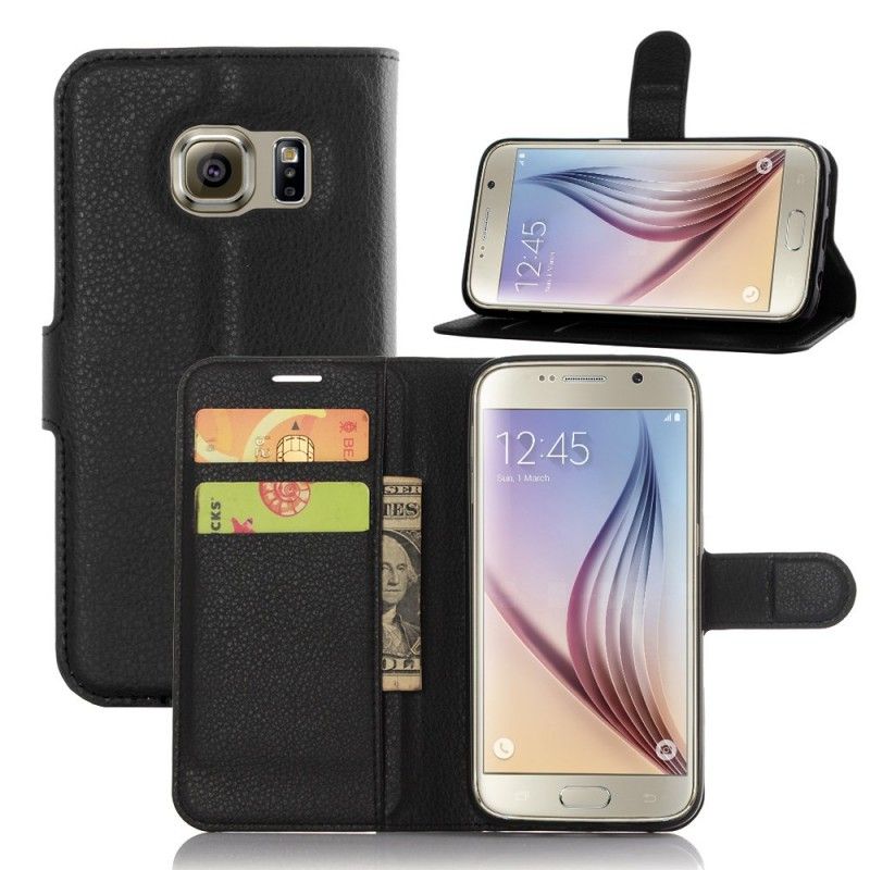 Flip Cover Samsung Galaxy S7 Sort Klassisk