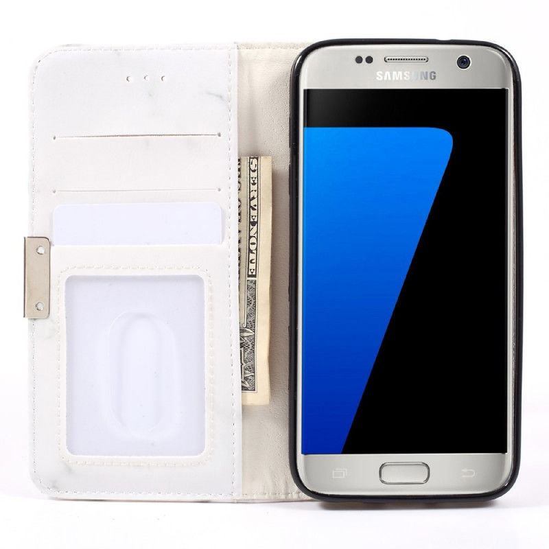 Læder Cover Samsung Galaxy S7 Mobilcover Marmor