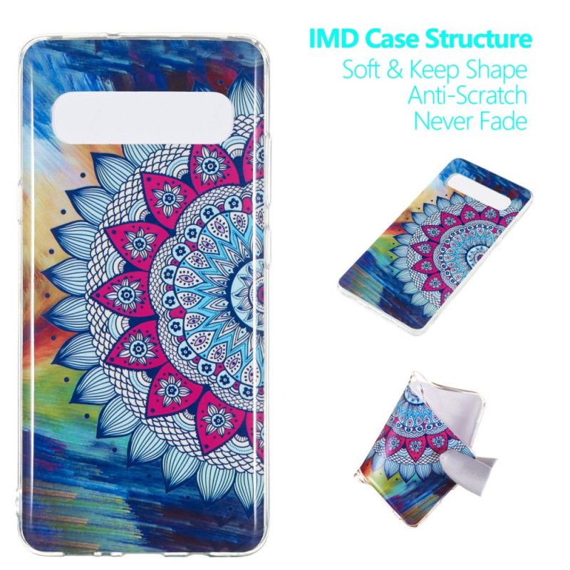 Cover for Samsung Galaxy S10 5G Fluorescerende Mandala