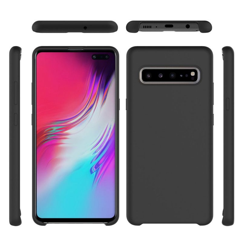 Cover for Samsung Galaxy S10 5G Sort Silikone Silkeblød Berøring