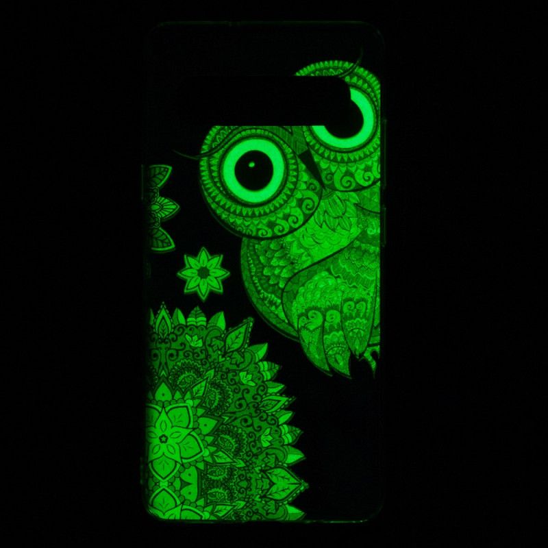 Cover Samsung Galaxy S10 5G Fluorescerende Mandala Ugle Beskyttelse