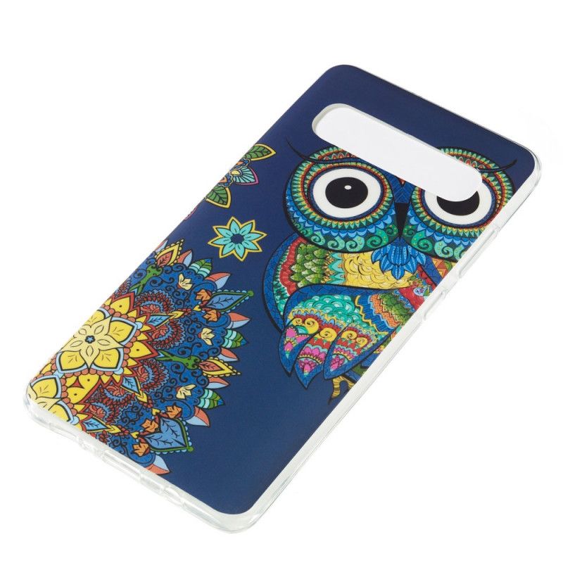 Cover Samsung Galaxy S10 5G Fluorescerende Mandala Ugle Beskyttelse