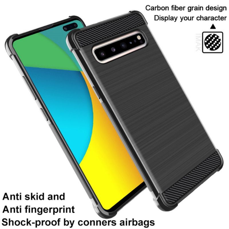 Cover Samsung Galaxy S10 5G Imak Børstet Kulfiber