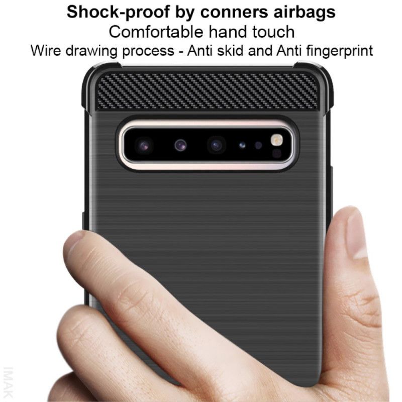 Cover Samsung Galaxy S10 5G Imak Børstet Kulfiber