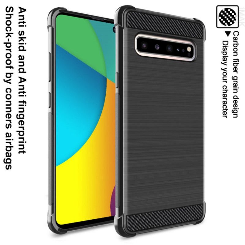 Cover Samsung Galaxy S10 5G Imak Børstet Kulfiber