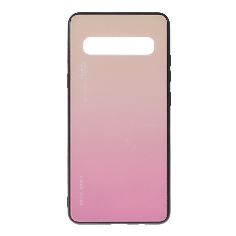 Cover Samsung Galaxy S10 5G Rød Vær Dig Selv Hærdet Glas Original