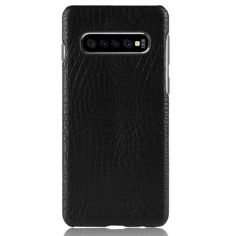 Cover Samsung Galaxy S10 5G Sort Krokodillehudeffekt