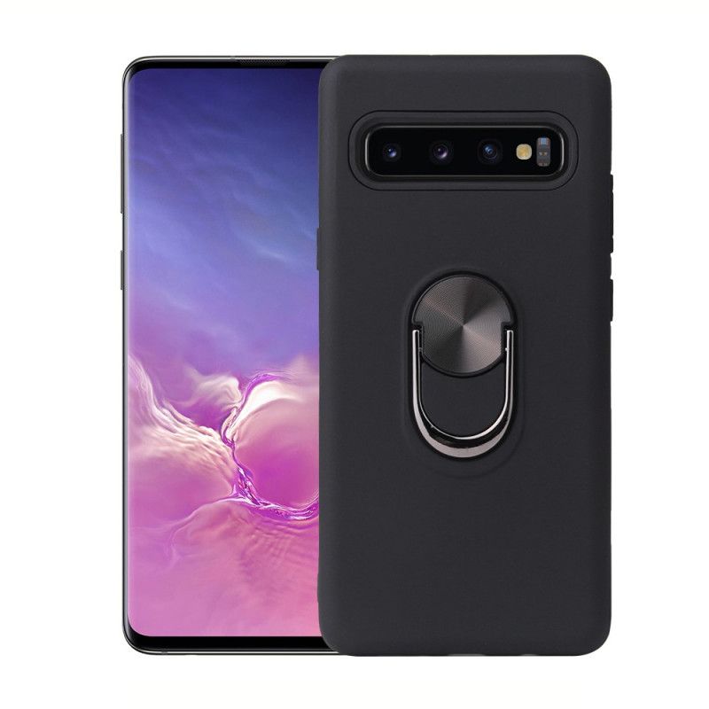 Cover Samsung Galaxy S10 5G Sort Mobilcover Aftagelig Med Støttering