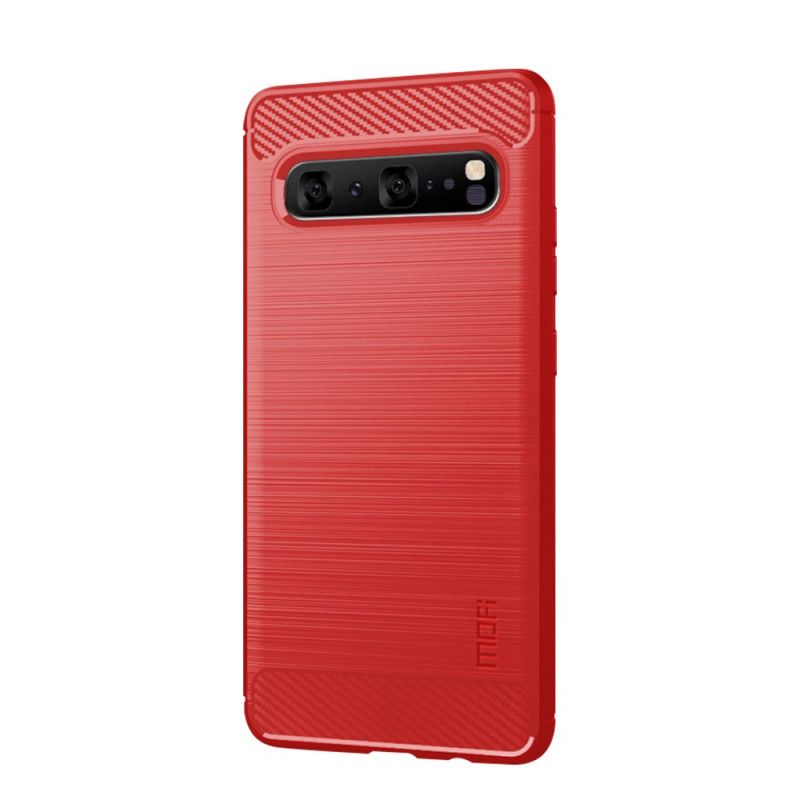 Cover Samsung Galaxy S10 5G Sort Mofi Børstet Kulfiber