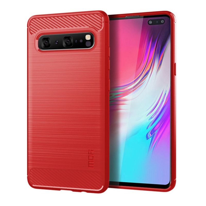 Cover Samsung Galaxy S10 5G Sort Mofi Børstet Kulfiber