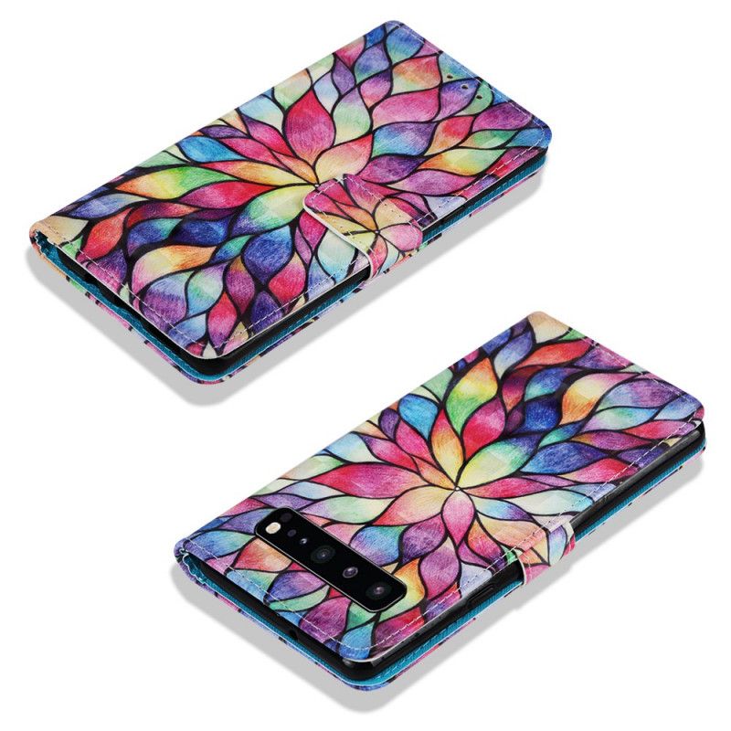 Flip Cover Læder Samsung Galaxy S10 5G Optisk Farve