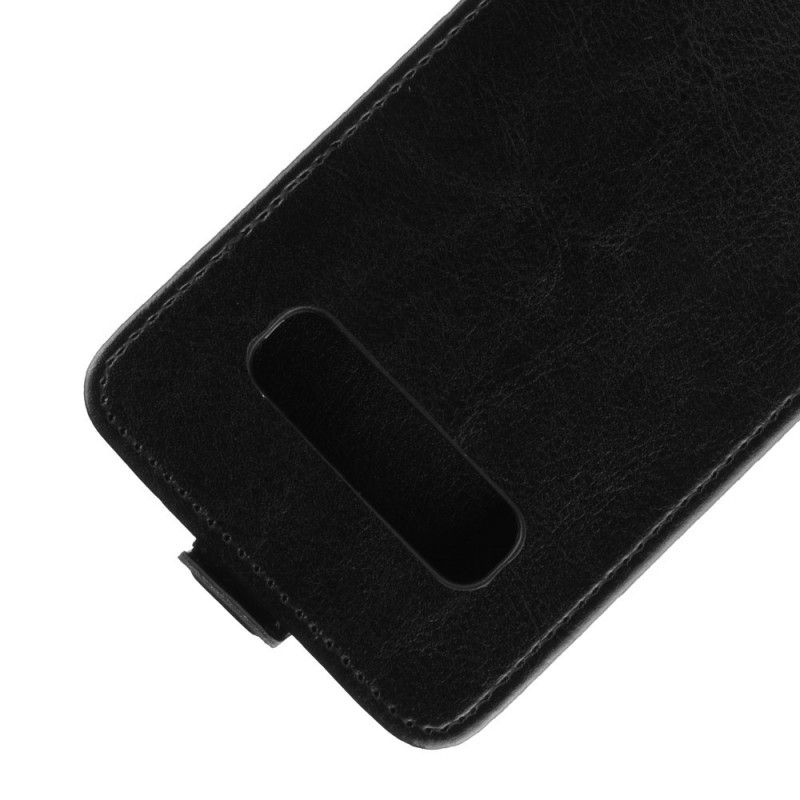 Flip Cover Læder Samsung Galaxy S10 5G Sort Foldning Af Lædereffekt