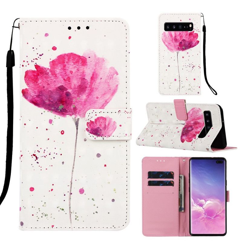 Flip Cover Samsung Galaxy S10 5G Akvarelvalmue