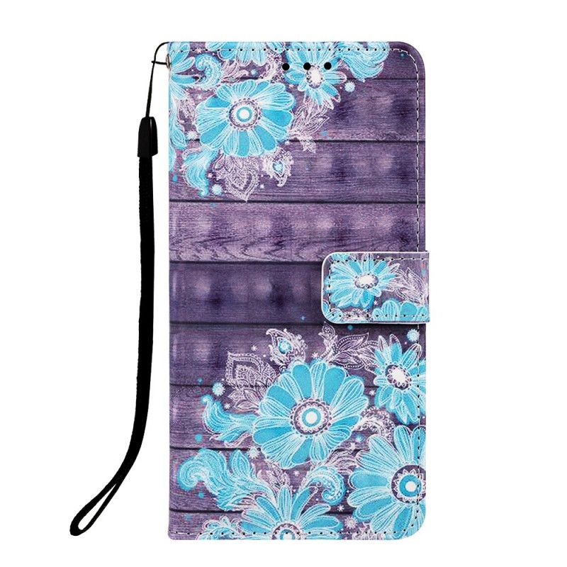 Flip Cover Samsung Galaxy S10 5G Mobilcover Blå Blomster