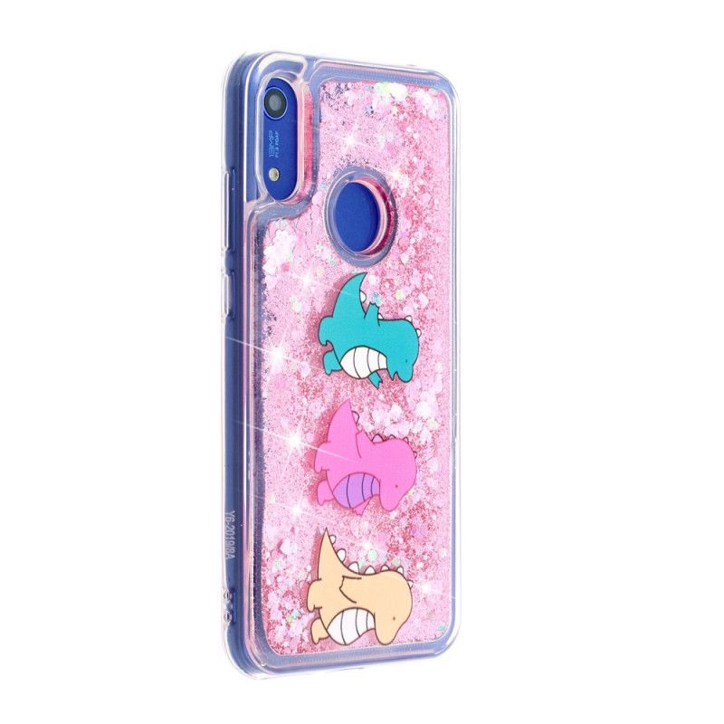 Cover Honor 8A Sjove Glitter Dinosaurer Beskyttelse