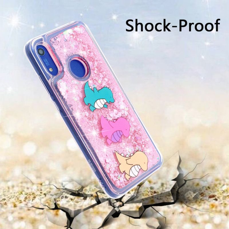 Cover Honor 8A Sjove Glitter Dinosaurer Beskyttelse